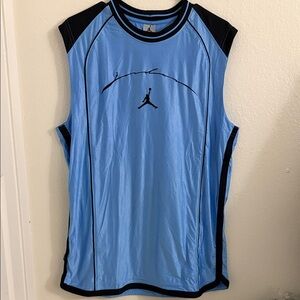 Jordan Light Blue and Black Athletic Tank